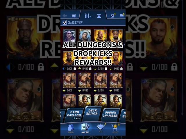 DUNGEONS AND DROPKICKS INFERNO ALL REWARDS!! #wwe #wwesupercard