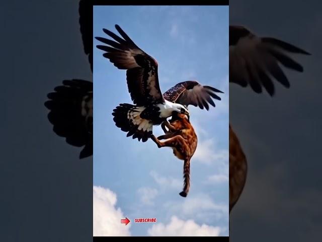 Contrasting Views: The Eagle and the Cat in Unexpected Poses. Eagle and cat great funny video.   