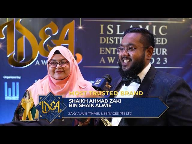 IDEA AWARD 2023 WINNER |  EXCLUSIVE INTERVIEW WITH ZAKY ALWIE TRAVEL & SERVICES PTE LTD