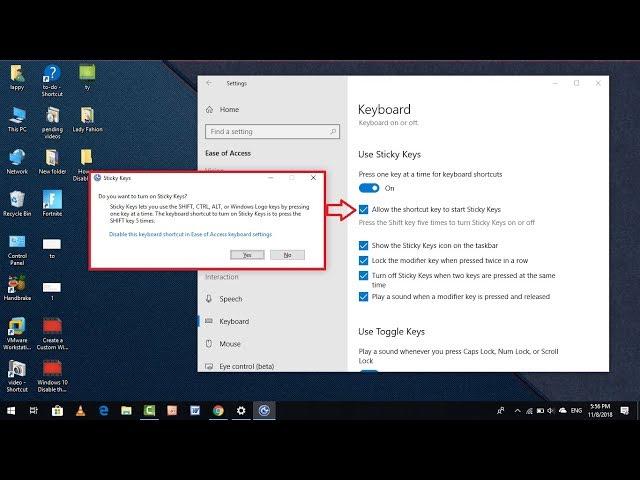 How to Disable the Sticky Keys Warning & Beep Sound in Windows 10