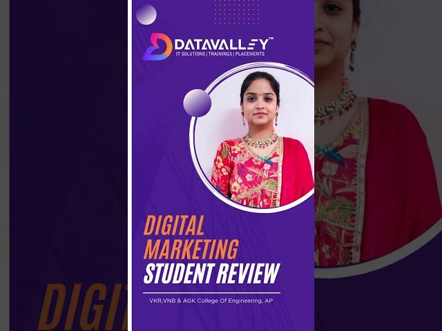 Digital Marketing Student Testimonial | Datavalley.ai | #softwaretrainings #education