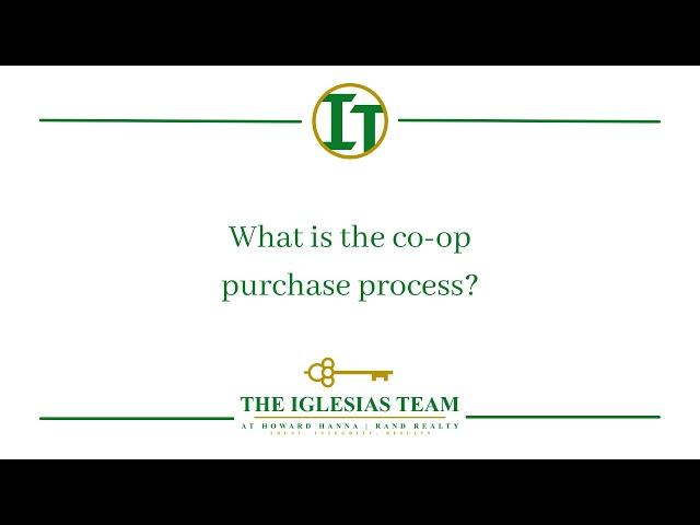 What is the co-op purchase process? - Deanna Hanse - The Iglesias Team