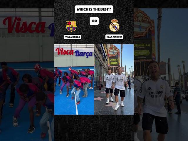 VISCA BARÇA Vs HALA MADRID  #shorts #dance #music  #halamadrid #viscabarça #laliga