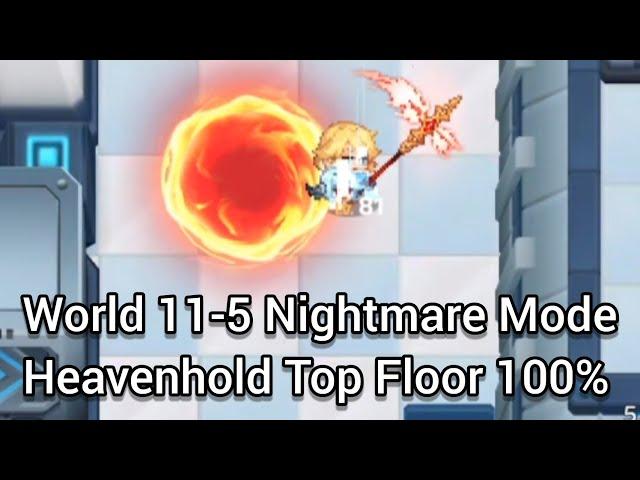 Guardian Tales: World 11-5 Nightmare Mode | Heavenhold Top Floor 100%