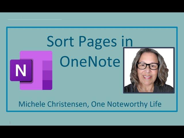 How to Sort Pages in OneNote | Automatically Sort Section Page | Microsoft OneNote | Windows 10