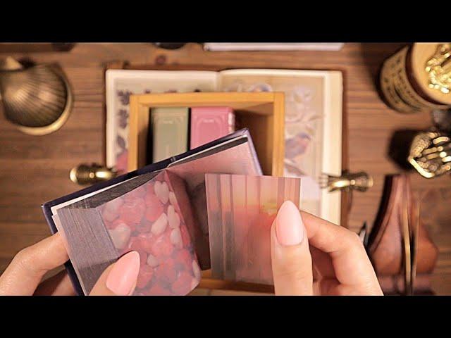 ASMR Decorating a Vintage Journal [1Hour] Tingle Journaling Relaxing Sounds | hwaufranc