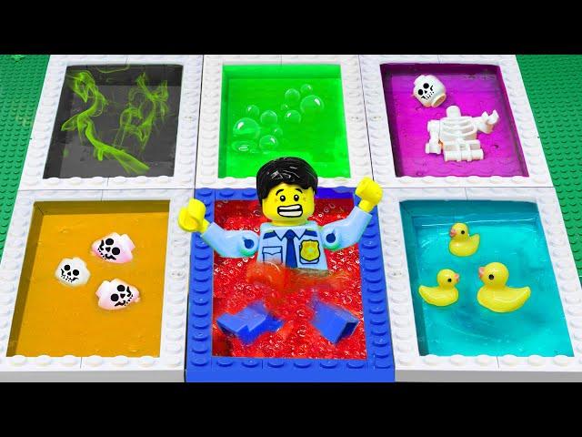 Don't Trust Fall Into The Wrong Pool !! LEGO Police