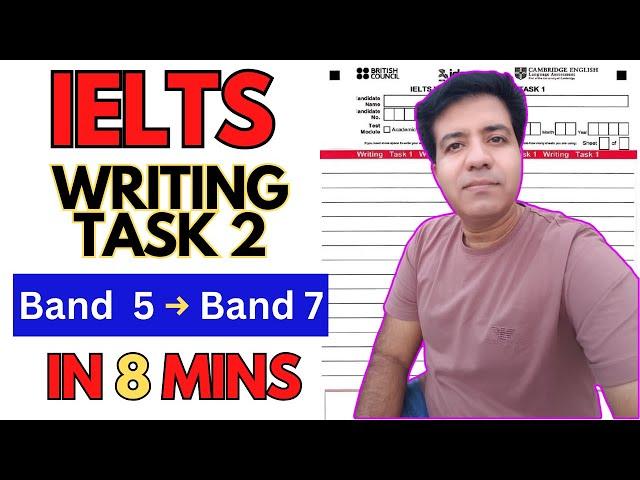 IELTS Writing Task 2 From Band 5 To Band 7 In 8 Minutes By Asad Yaqub