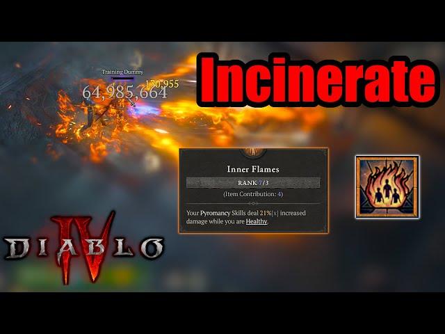 50 MILLION DPS - Huge Incinerate Build Update - Pit 71 on Farm Status - Diablo 4 Season 4 Sorc