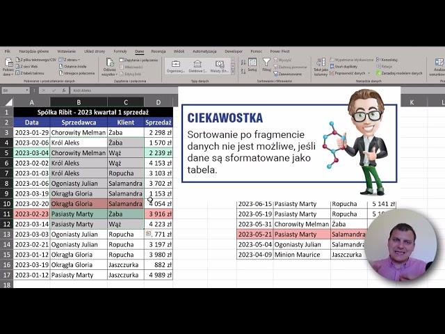 Excel - Podstawy sortowania | Kurs Excel SuperHero 2.1