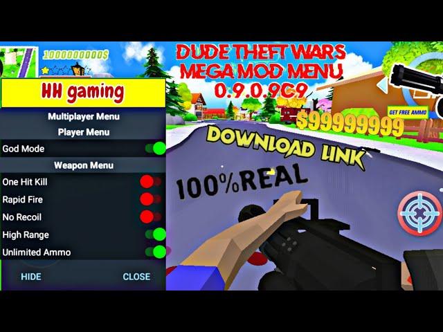 dude theft wars mega mod menu unlimited money no root unlock all no ads multiplayer work