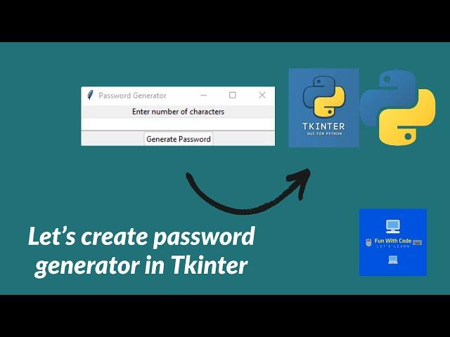 How to create a password generator using python || Tkinter || Python