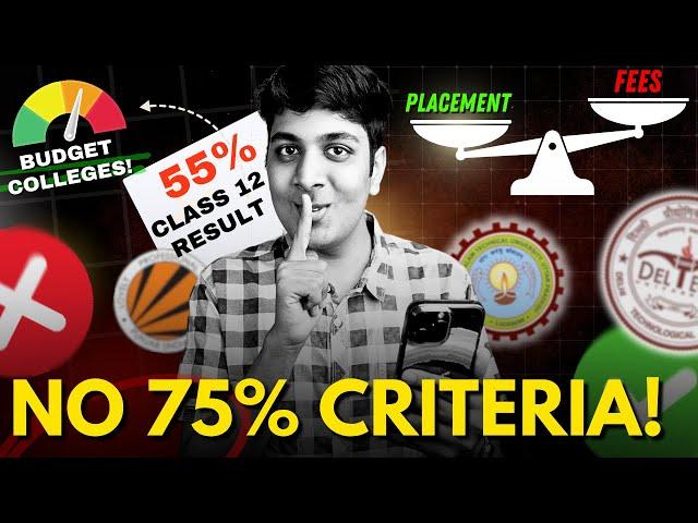 Top Engineering Colleges on Class 12th Marks | NO 75% Criteria 