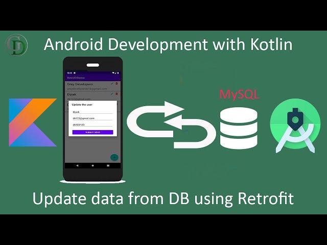 22 - Update data in Database from Android App using Retrofit| API Integration in Android