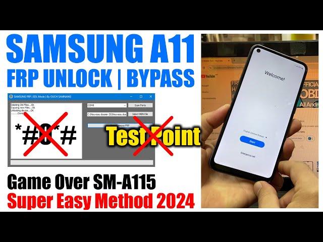 Samsung A11 FRP Bypass 2024 A115F Google Account Remove