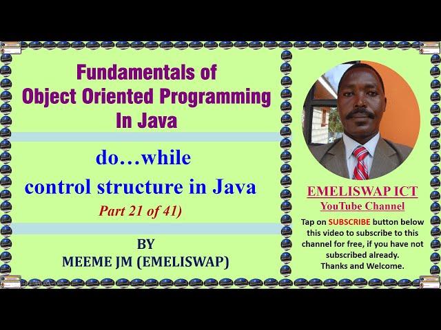 Do...while Iterative Control Struture in Java Object Oriented Programming