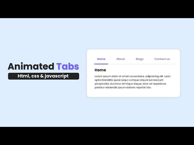 How to create Tabs using HTML, CSS, and JAVASCRIPT