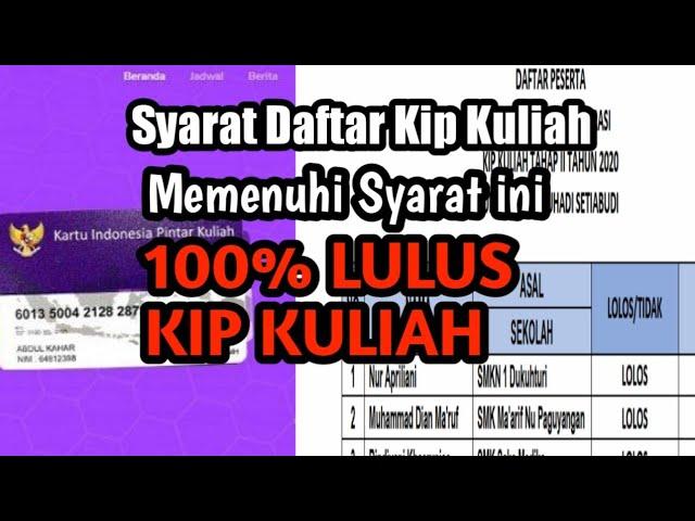 Syarat Penting Mendaftar KIP Kuliah 2021 _ Tonton ini Sebelum Mendaftar