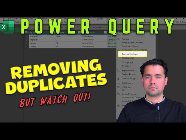 Microsoft Power Query | Removing Duplicates Technique.