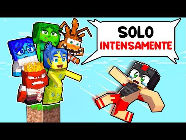 Atrapado en UN BLOQUE de INTENSAMENTE en Minecraft 