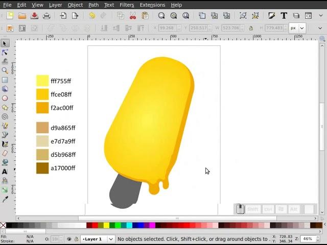 heathenX Inkscape Tutorials: episode 103 - Drawing a popsicle (ice lolly )