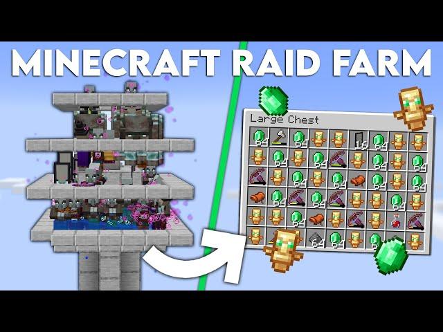 Minecraft BEST Raid Farm - 3600 Emerald Per Hour - Raid Farm Tutorial