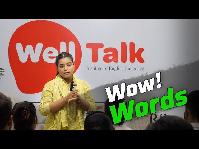 Importance of Words | English speaking Speech By Anjali | WellTalk Institute | Spoken English Class