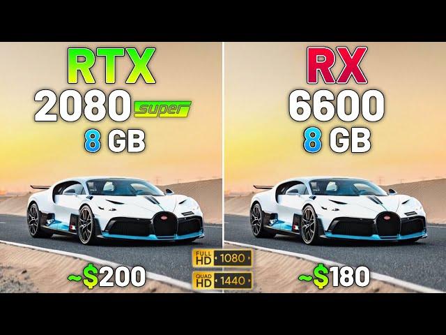 RTX 2080 SUPER vs RX 6600 - Test in 10 Games in 2024