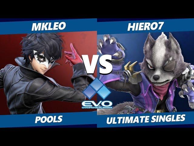 EVO 2019 SSBU - FOX | MkLeo (Joker) Vs. Hiero7 (Wolf) Smash Ultimate Tournament Pools