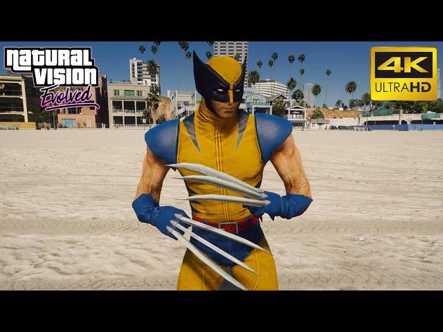 GTA 5 - Wolverine Ultra Realistic Graphic Gameplay (Natural Vision Evolved) 4K