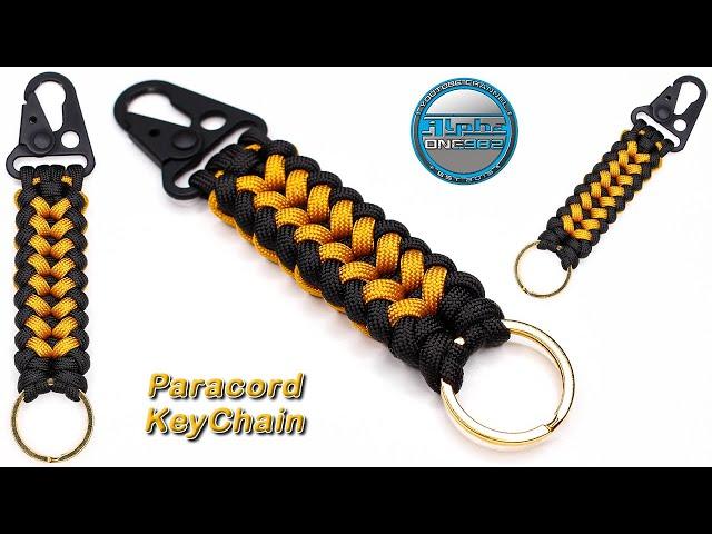 Learn How to Make a Paracord Keychain Key Fob Sanctified Knot - Sling clip - Snap Hook Carabiner