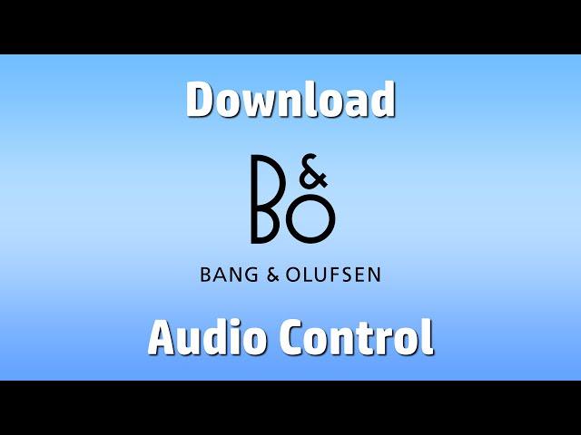 How to Download B & O Audio Control for HP Pavilion Laptop | All Download Links | Wikitricks