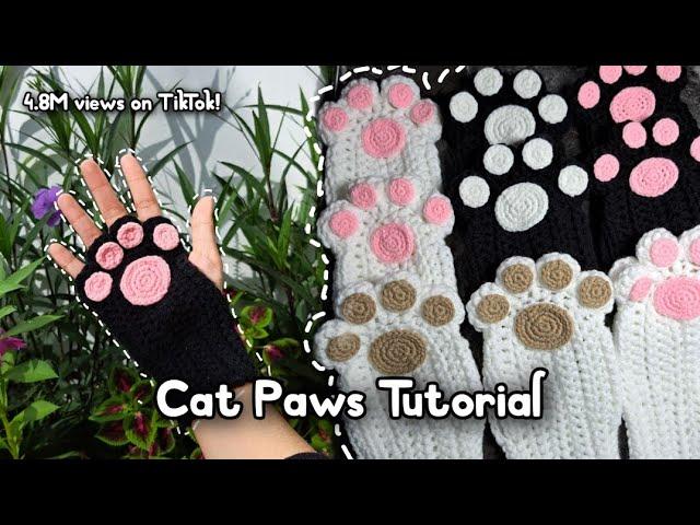 EASY Cat Paw Crochet TUTORIAL| ByJinnicorn