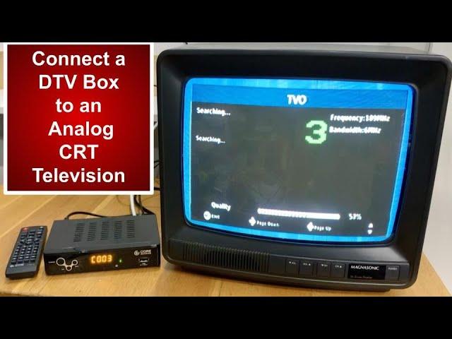 How to Connect a Digital TV Converter Box to an Analog CRT TV - DTV Box to older television