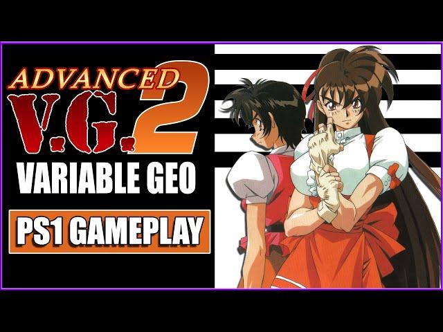 Advanced V.G. 2 - Variable Geo - PS1 Gameplay - Kaori Yanase - Arcade Mode