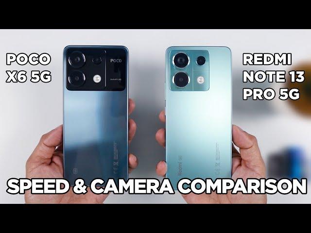 POCO X6 5G vs Redmi Note 13 Pro 5G SPEED TEST & CAMERA Comparison | Zeibiz