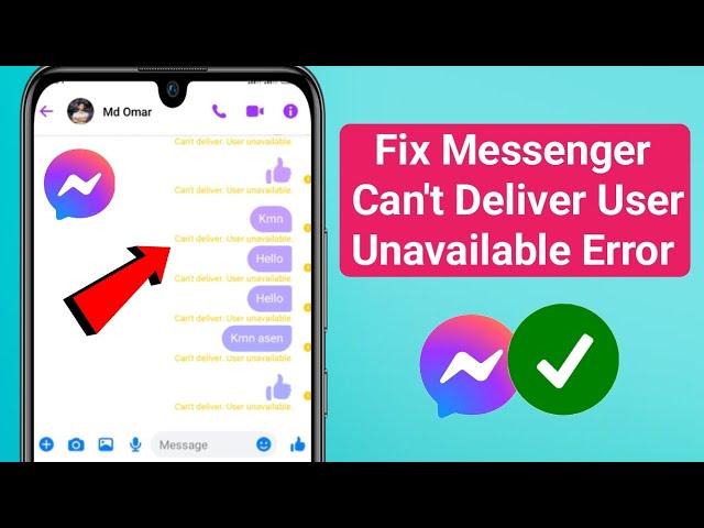How to Fix Messenger Can't Deliver User Unavailable Error Problem 2024 | Can't Deliver User