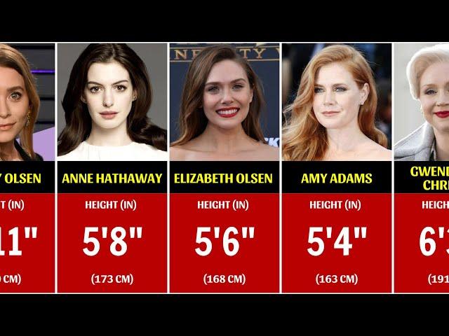 Heights of Hollywood Actresses || Shortest to Tallest