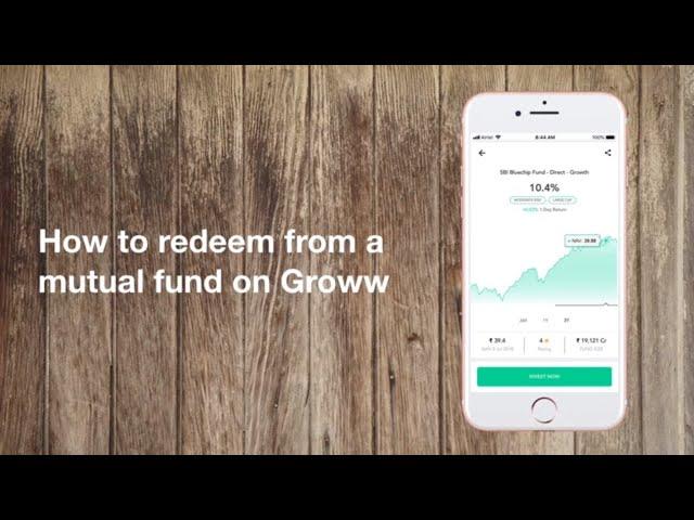 How to redeem or withdraw from a mutual fund on the Groww app