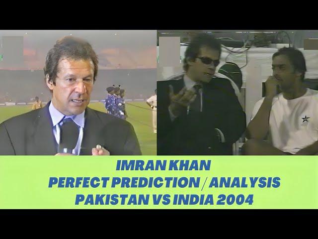 Imran Khan Perfect Match Winning Prediction  | Pakistan vs India Platinum Jubilee | Calcutta 2004 |