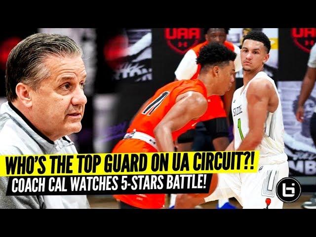 UK Coach Calipari Watches 5-Star Guard Battle! Jaden Springer vs Jalen Suggs UAA II KC Highlights!