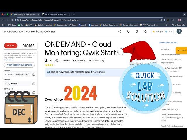 ONDEMAND - Cloud Monitoring: Qwik Start | #qwiklabs | #coursera  | [With Explanation️]