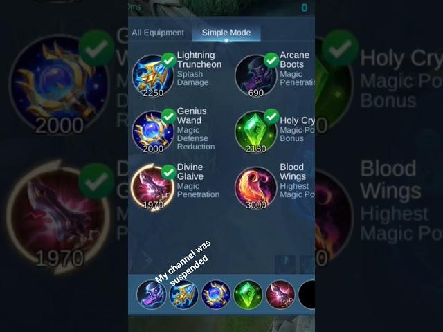 Mobile Legends Vale Best Build And Emblem (No Commentary)