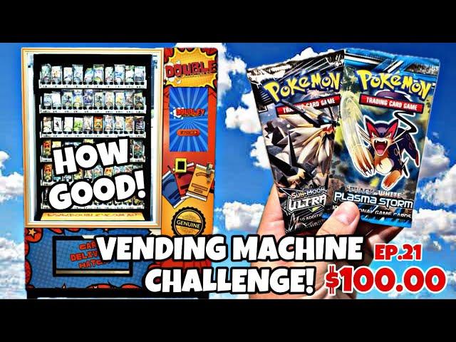 $100 Pokémon Vending Machine CHALLENGE! How Good is that!!! #reaction #pokemon #opening #fyp #cards