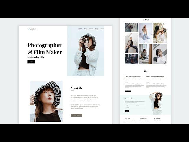 Build A Responsive Photography Portfolio Website Using HTML CSS and JavaScript