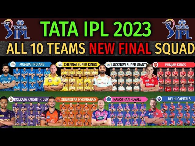 TATA IPL 2023 | All Teams Full & Final Squad | All Teams New Confirmed Squad | IPL All Squad 2023