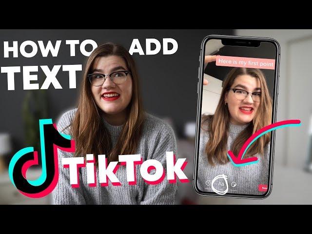 How to add text to TikTok