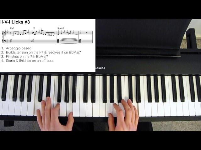 ii-V7-I Licks and Jazz Improvisation Exercises