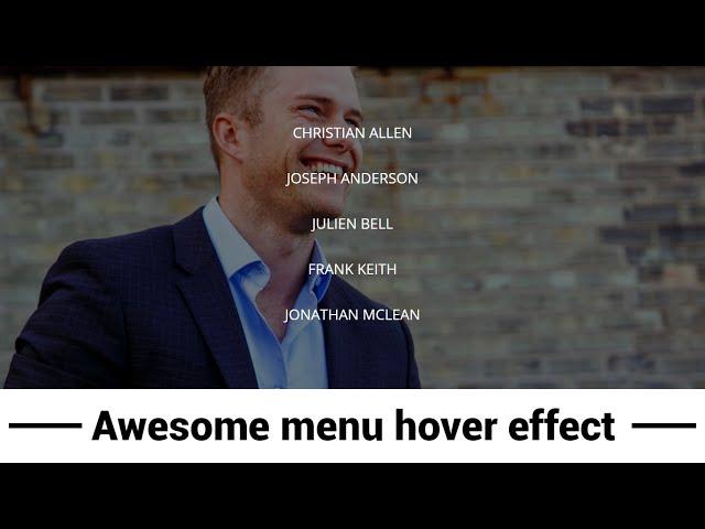 Awesome menu hover effect with change background image using jquery mouseover