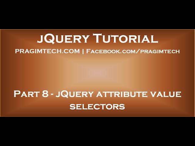 jQuery attribute value selector